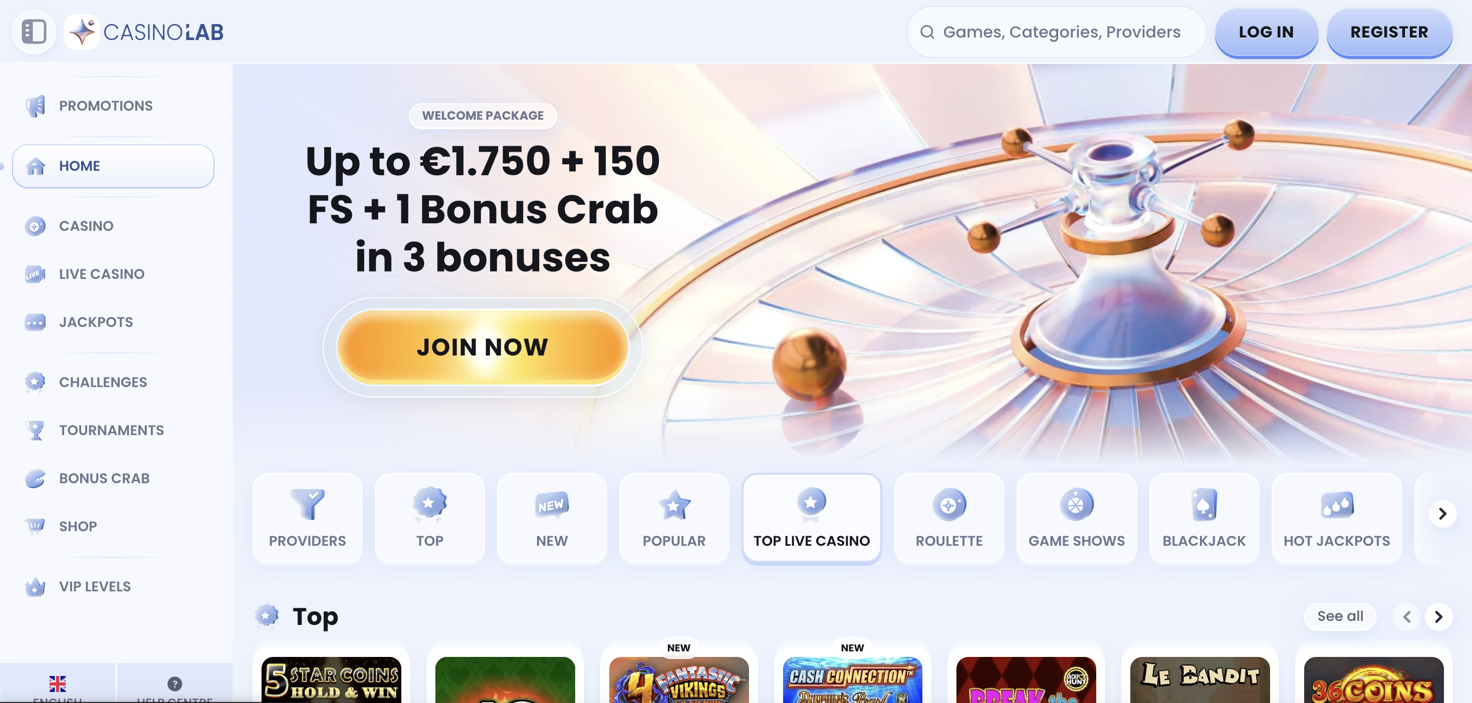 CasinoLab Casino Interface CasinoLab Screenshot