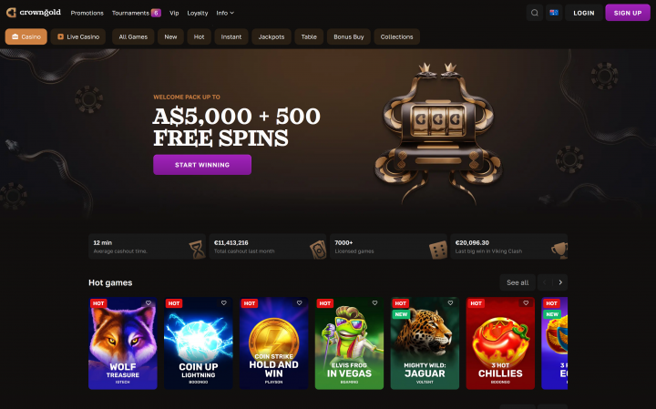 CrownGold Casino Interface CrownGold Screenshot